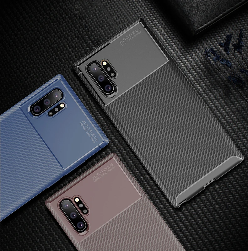 

For Samsung Galaxy Note 10 Plus Carbon Fiber Silicone TPU Shockproof Case For Samsung Galaxy A10S A20S A30S