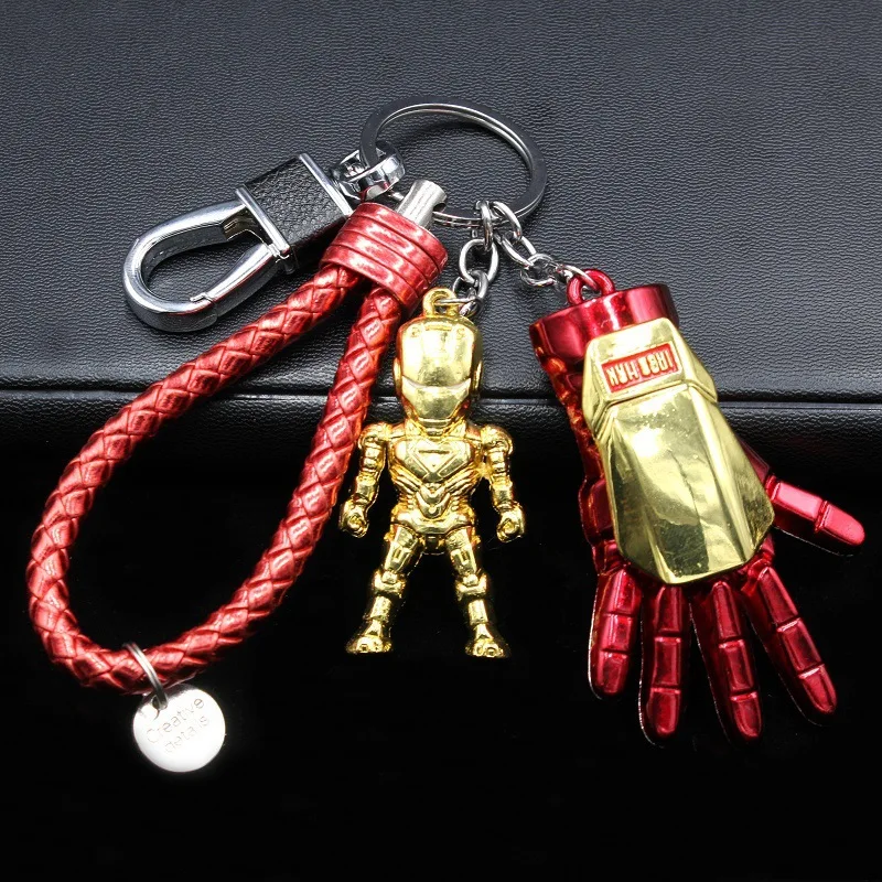 

The Avengers Super hero Marvel Keychain Iron Man Captain America Shield Spiderman jewelry Metal Pendant Keychains Gift Toys