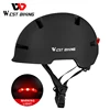WEST BIKING Bicycle Helmet Cycling Safe Cap LED Light Rechargeable Men Women for Bike, Electric Cars, Motorcycle, Scooter, MTB