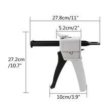 50 мл AB для эпоксидного клея аппликатор для клея клей, для склеивания резиновые Смешанные 1:1 ручной шприц-пистолет с дозатором
