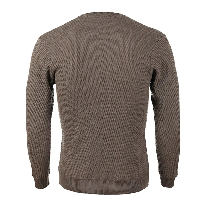 Повседневный мужской свитер с длинным рукавом, модный осенний весенний приталенный пуловер, мужской Однотонный свитер с v-образным вырезом, Мужская Уличная одежда