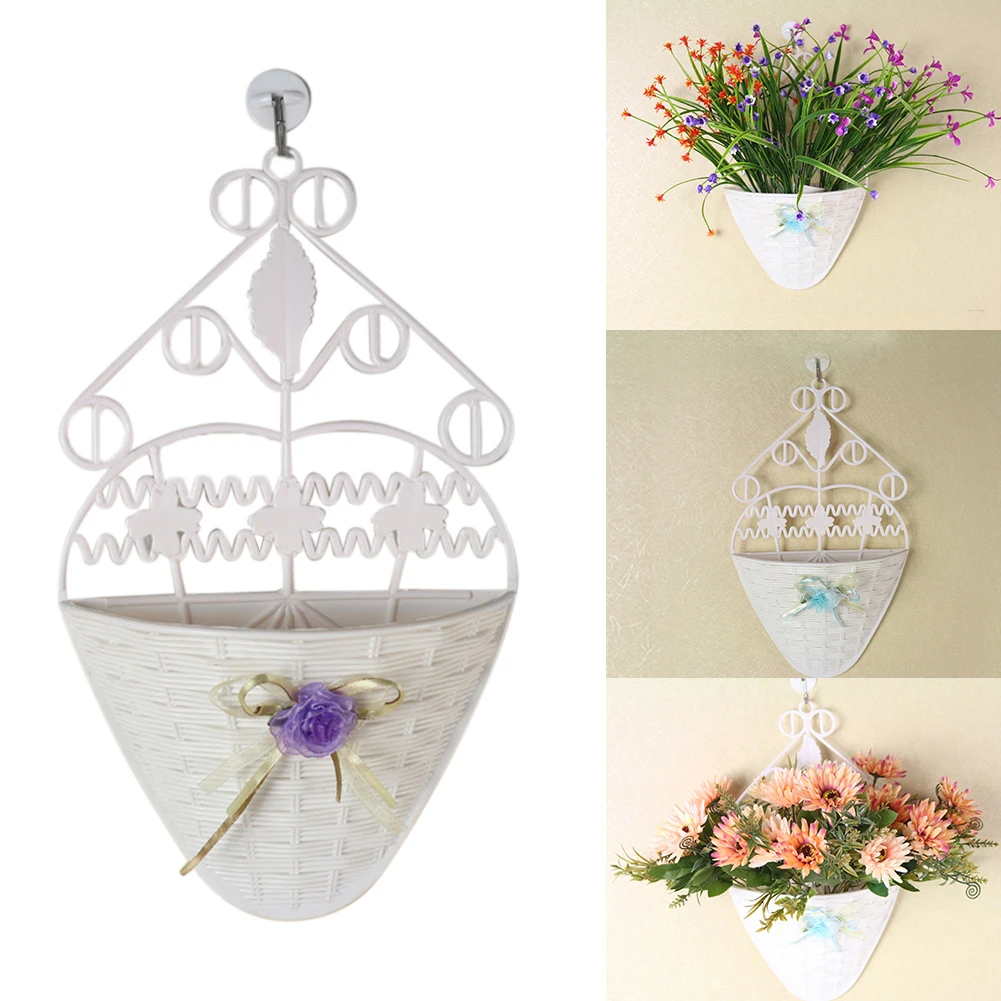 Holder Hanging Basket Durable Balcony Home Wall Decorative Plastic Pastoral Courtyard Sharp Bottom Wedding Flower Plant Storage