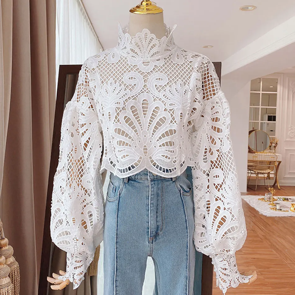 KoCoQin Laptop motherboard For HP ENVY 15-J ?UpAvonu 2020 New Spring And Summer Vacation Turtleneck Puff Sleeves Lace Hollow Out High Waist Short Shirt Female Blouse