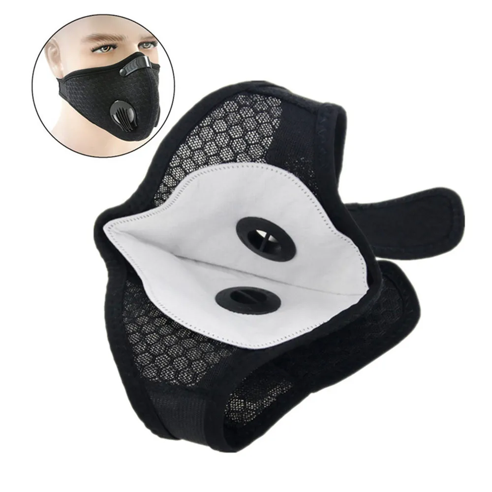 5/10 Pcs Activated Carbon Breathable Bicycle Mask PM2.5 Dust Windproof Protective Bike MTB Cycling Face Mask Non-Hanging Ear