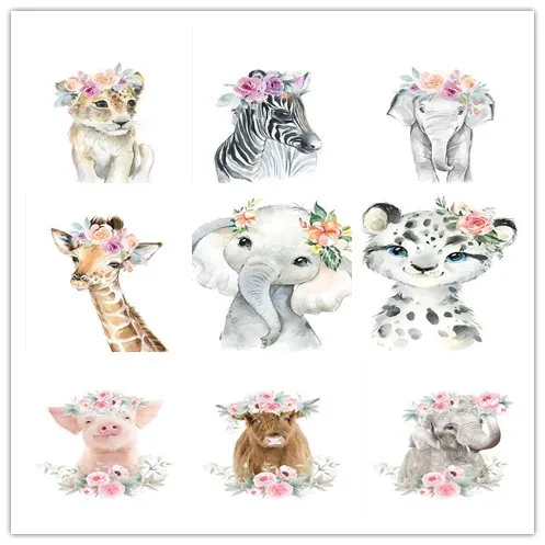 

Calf elephant Diamond Painting Cute Animals DIY 5D Full Embroidery Mosaic Cross Stitch Children Room Decorative Painting