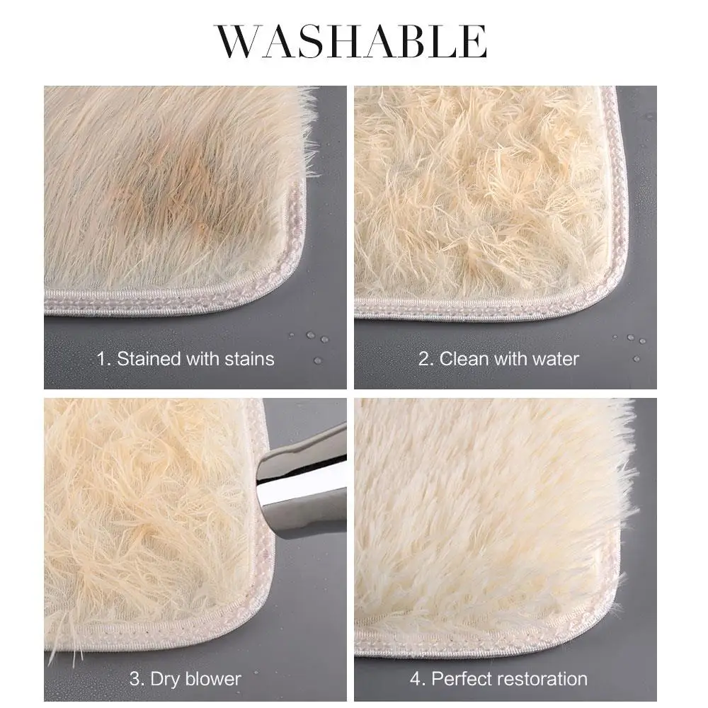 Ковер, ковер, пол, пушистые коврики, яркие, мохнатые, теплые, противоскользящие, полиэфирное волокно, 120x80 см, разноцветный коврик, диван, спальня, для дома