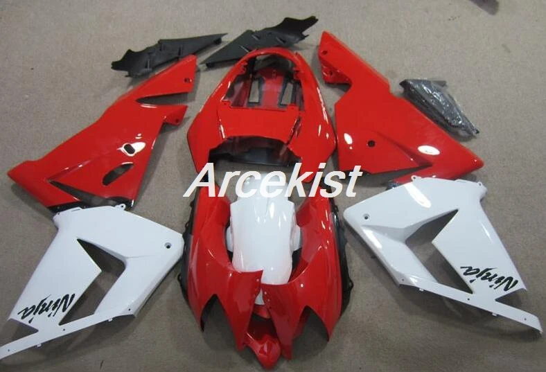 Бесплатный пользовательский ABS обтекатель комплект подходит для kawasaki Ninja ZX10R 2004-2005 04 05 10R bodyкомплект кузова красный белый