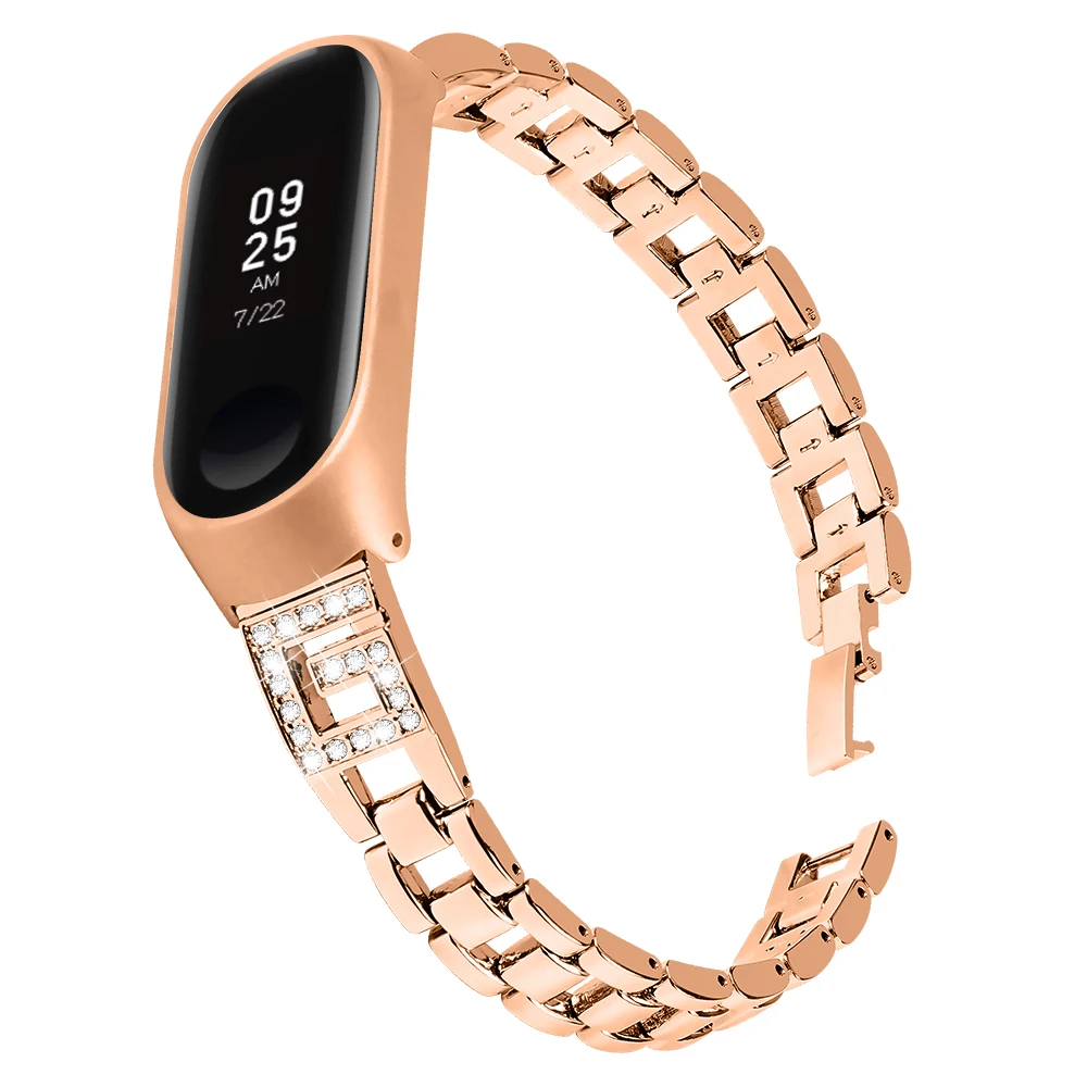 Ремешок сменный для Xiaomi Mi Band 4 спортивный браслет из нержавеющей стали со