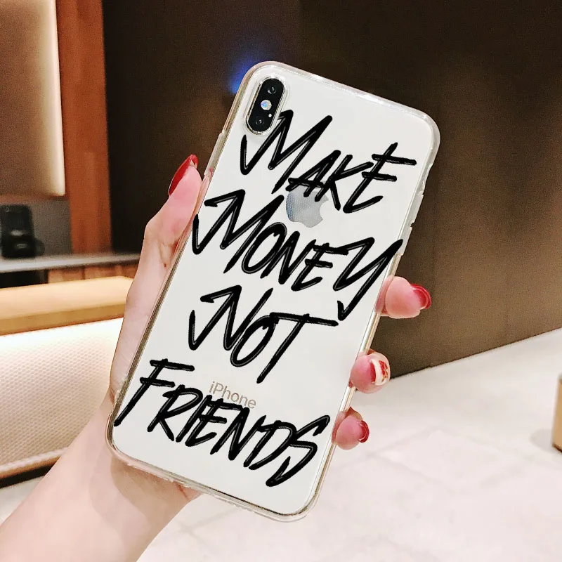 Зарабатывать деньги не друзья Kash афро черная девочка Fundas чехол для телефона iPhone 12