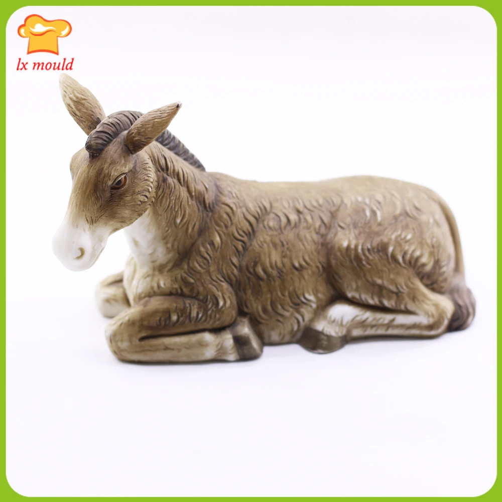 

2020 new large DONKEY SILICONE MOULD SOAP RESIN PLASTER CLAY WAX MOLD MULE
