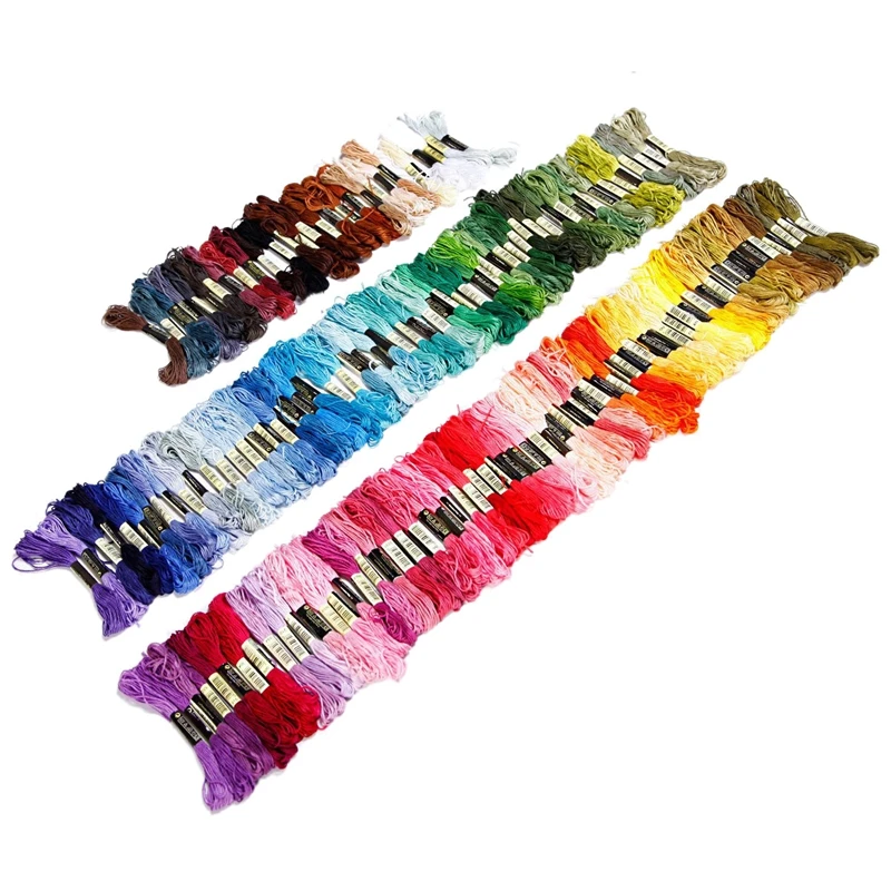 150 skeins of multicolored embroidery thread for cross-needle