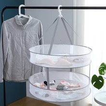 

Home Clothes Storage Basket Dryer Drying Rack Folding Hanging Clothes Laundry Basket Dryer Sweater Anti-deformation Drying Net