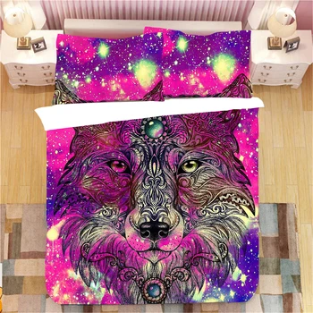 

Animal Wolf 3D Printed 3pcs Bedding Set Duvet Cover Bed Cover Set Bedspreads Home Textiles Bedclothes