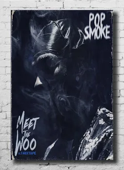 

ZA721 Pop Smoke Young Rapper Meet The Woo Debut EP Music Album Art Silk Fabric Poster Wall Canvas Print 32x48 27x40 14x21 Inch