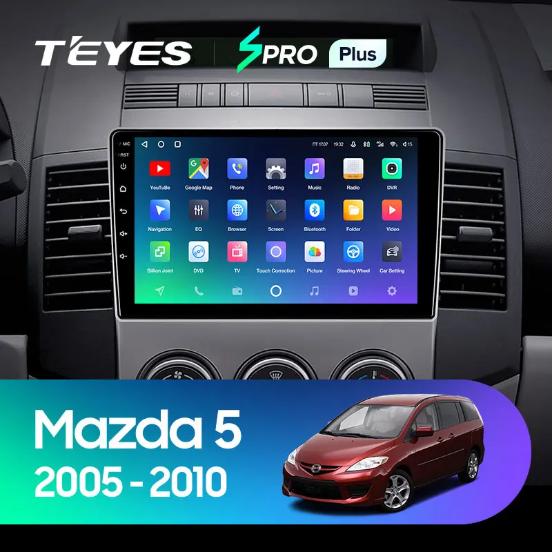CR, 2005-2010 Radioeinbauset Doppel DIN Autoradio für Mazda 5