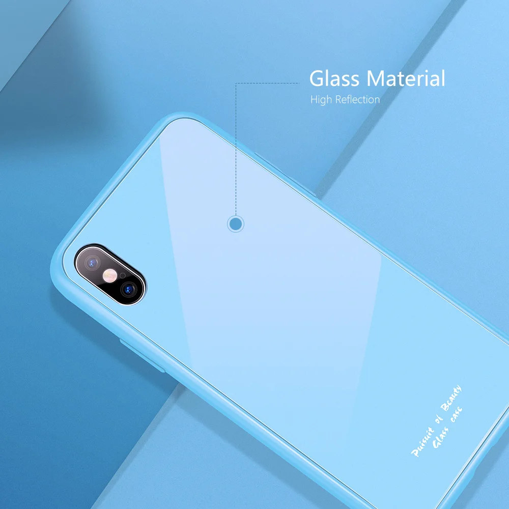 KISSCASE гладкая Макарон Стекло чехол для iPhone 11 Pro Max/11 Pro XR/XS Max/X 6 S/7/8 Plus Мягкий край Глянцевая задняя панель с эффектом потертости Fundas