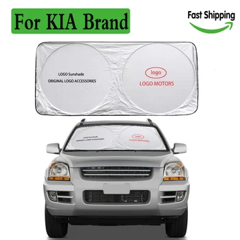 

For kia sun windshield shade emblem logo auto sunshade sunbeam cover protector visor sunshine front window parasol coche shades