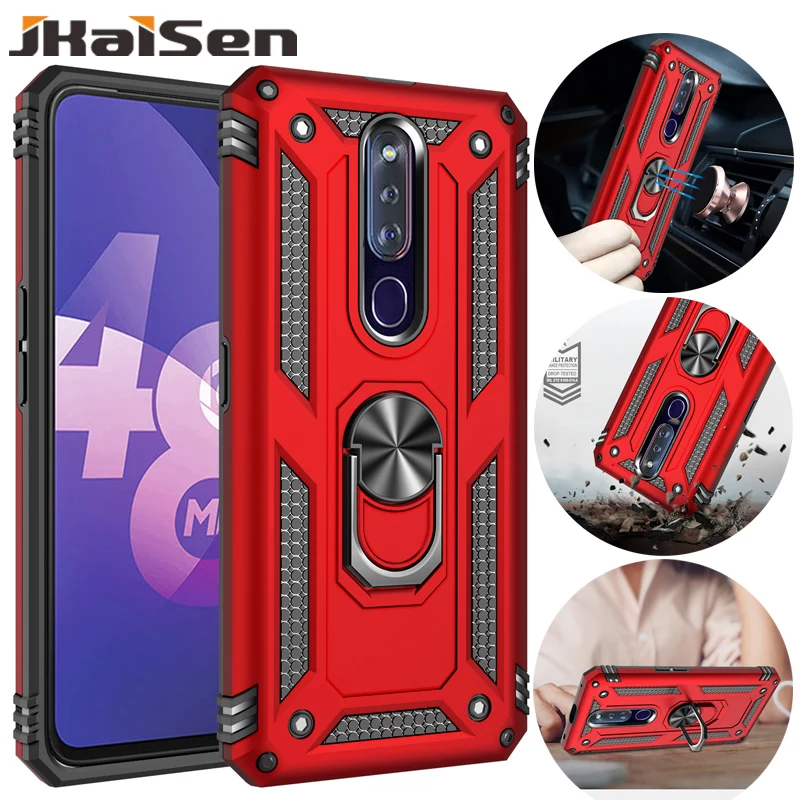 

JKaiSen Shockproof Military Grade Phone Case For OPPO F11 Pro R19 A5 A3X A5S AX5S A7 Anti-Fall Drop-Tested Protection Cover Case