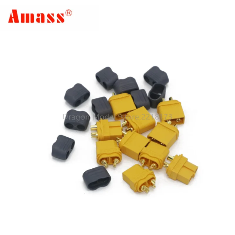 10 Pairs Amass XT60+ XT60H Bullet Connectors Male Female Power Plugs Power RC LV Lipo Battery Motor 3D printer 25