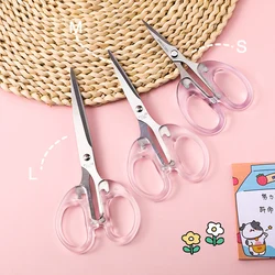 JESJELIU – ciseaux de papeterie à poignée transparente, 1 pièce, ameublement de maison, outils de coupe de Journal doux, fournitures scolaires et de bureau 