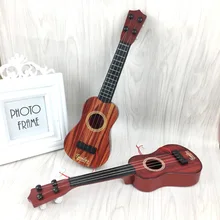 Детская маленькая гитара, это игрушка, может играть музыку, средняя Гавайская гитара, для начинающих, музыкальный инструмент, модель пианино, маленькие подарки