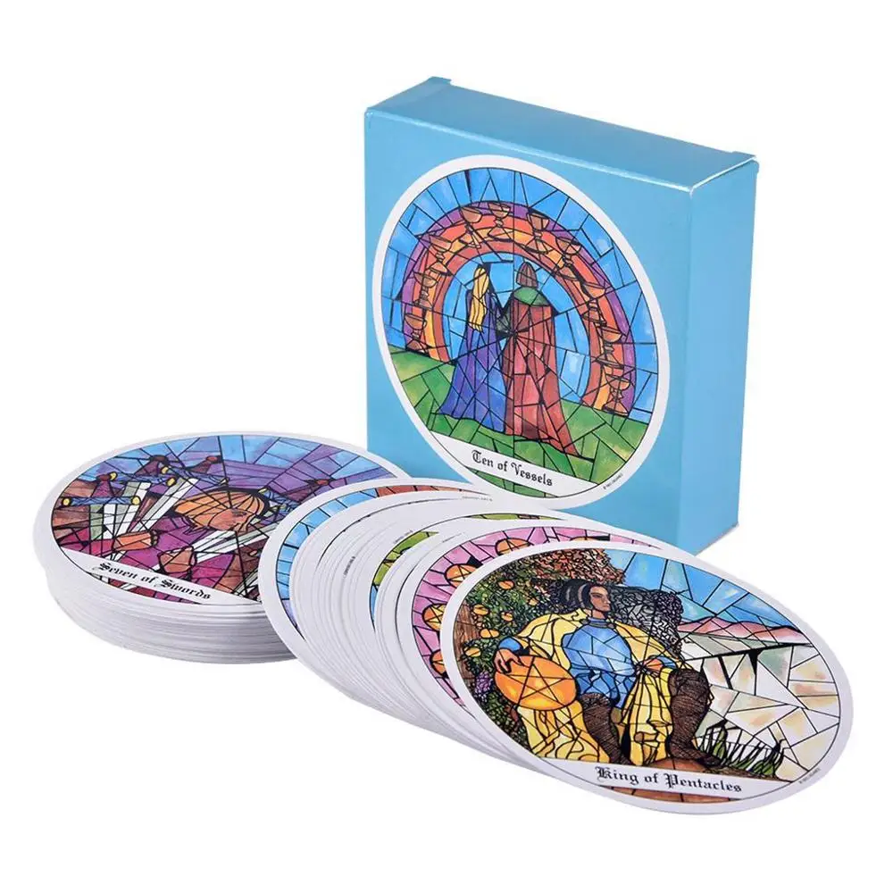 

Brand New and High Quality 78Pcs Classic Round Monastery Cloister Cards Deck Playing English Board Game Card Gifts Toys