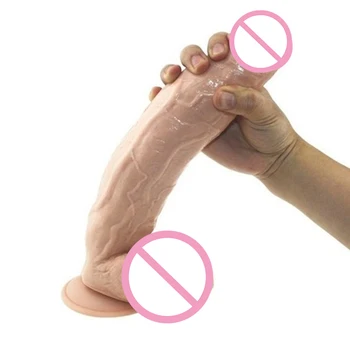 33*6cm Big Black Dildos Lady Realistic Huge Horse Dildo Vibrators Female Large Penis Giant Sex Dildos Suction Cup Toys For Women 2