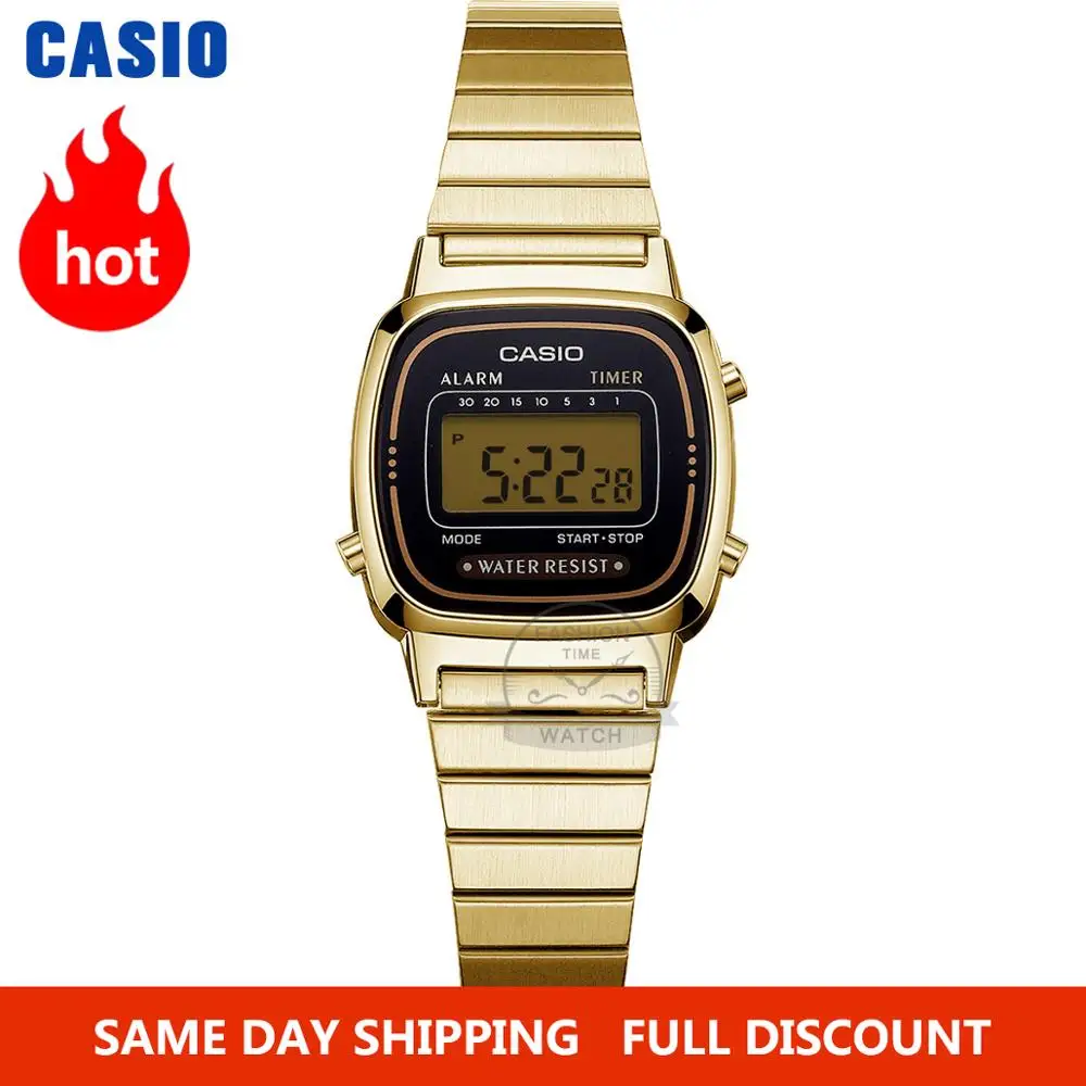 часы женские Casio золотые лучший бренд класса люкс водонепроницаемые кварцевые
