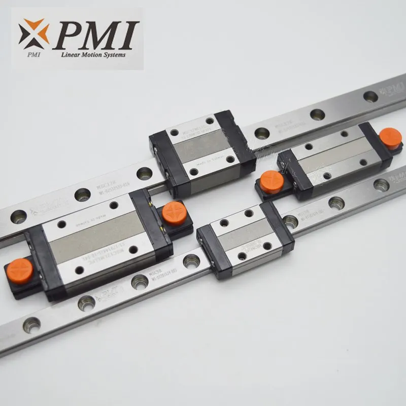 1 Stück PMI Edelstahl Linearführung MSC9 200 250 300 350 400 450 500 550 mm MSC9R Schiene + 1 Stück MSC9LM LLFC Blockwagen CNC – Detail 7