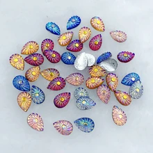 6*9 мм Разноцветные Висячие Стразы плоские задние драгоценные камни не Швейные бусины для DIY аксессуары для одежды 80 шт E24