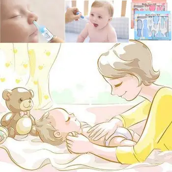 

10pcs Maternal and Infant Thermometer Medicine Feeder Nasal Care Set Baby Manicure Clamp Nail Clipper