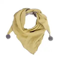 1 шт., Одноцветный шарф для малышей, хлопковые треугольные шарфы, осенне-зимняя теплая шаль, обертывания на шею, Scraf Cravat, Прямая поставка