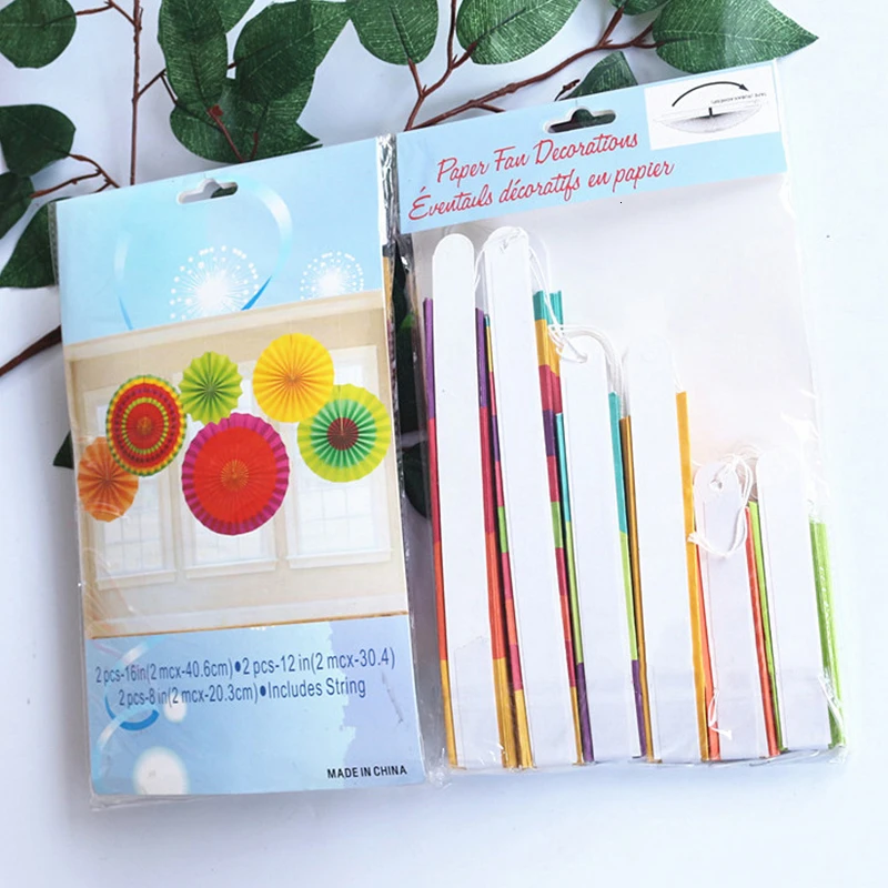 6 шт./компл. Бумага розетка вентиляторы настенный Декор для дома День рождения фон