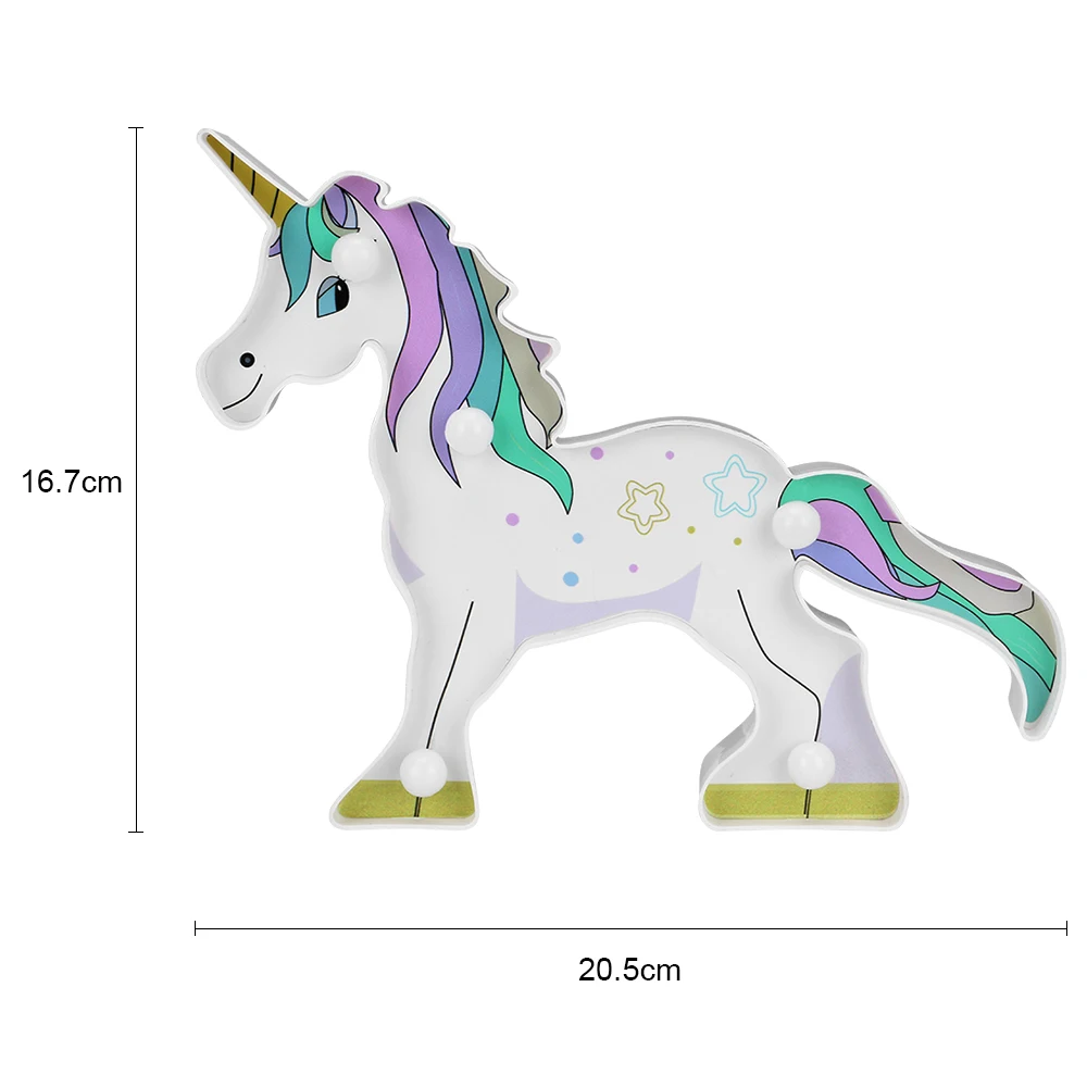 unicorn Прекрасный Альпака Фламинго светильник Единорог 3D ночной Светильник детский подарок игрушка для ребенка детская спальня прикроватный Декор Настольный светильник s - Испускаемый цвет: unicorn