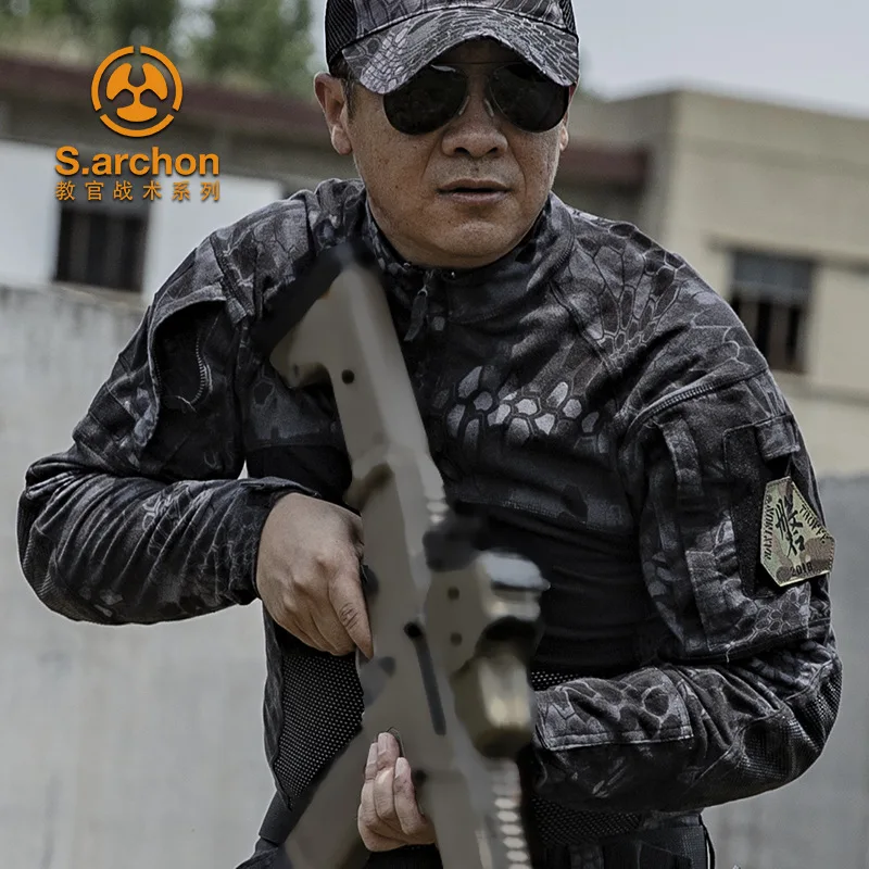 

Instructors Tactical Spring And Autumn Frog Suit Camouflage hei mang Long Sleeve