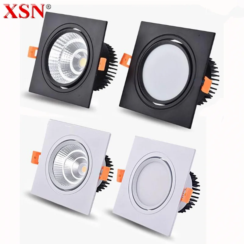 SquareDimmableRecessedCOBLEDDownlights7W9W12W15W18WLEDCeilingSpotLightsAC85-265VWarmColdWhiteIndoorLighting-AliExpress