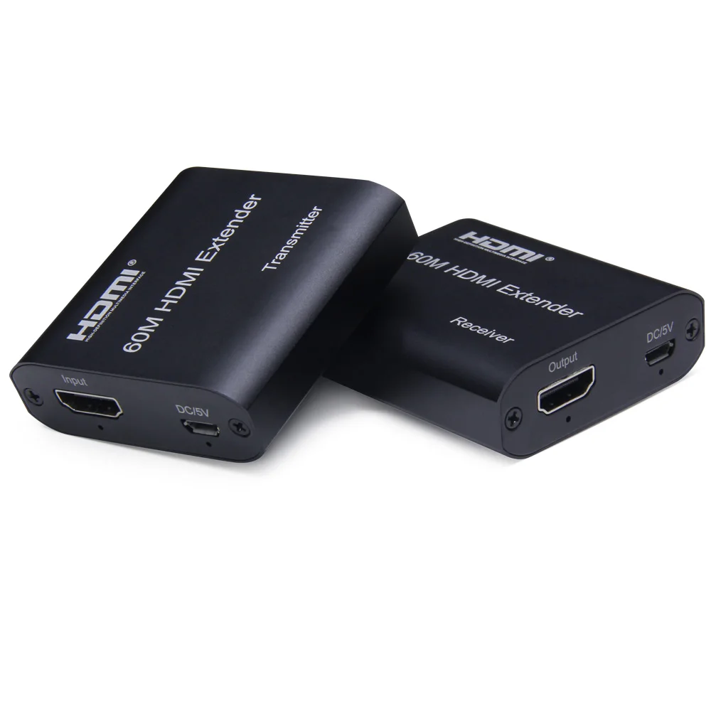 HDMI удлинитель с кабелем cat6/cat5e до 60 м 165ft full HD1080P поддерживает кабель усилитель для