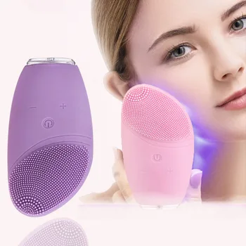 

Facial Face Cleansing Brush Silicone Electric Face Cleanser Skin Deep Pore Washing Massage Vibration Waterproof Cleaning Device