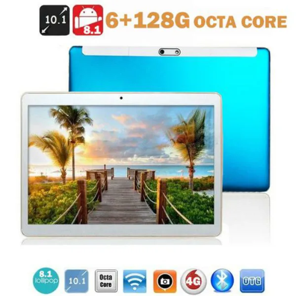 

2020 Hot Sell 2.5D Glass Sreen 10.1 Inch 6G+128G Octa Core Android 8.1 IPS Screen Dual SIM Dual Camera Phone Pad Wifi Tablet PC