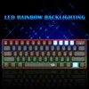 Redragon Lakshmi K606 Rainbow USB Mechanical Gaming Keyboard Blue Red Switch 61 Keys Wired detachable cable,portable for travel ► Photo 2/6