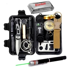 

Outdoor Travel Equipment Survival Camping Survival Tool Set H13 Multi-function Equipment Self-defense Wilderness First Aid Kit
