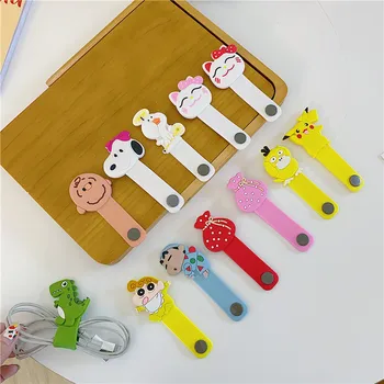 

Cartoon Dinosaur Cable Protector Data Line Cord Protector Headphone Cable Winder Cover For iPhone USB Charging Cable For Huawei