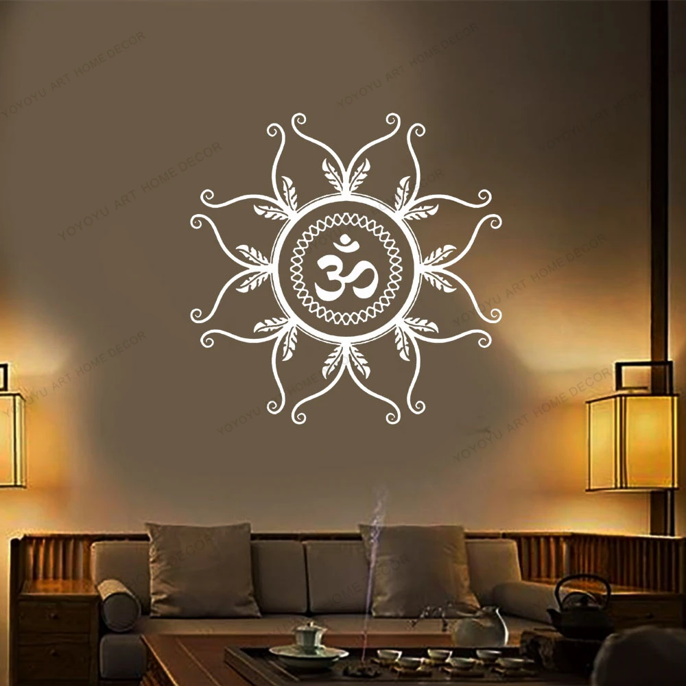 

Hinduism Namaste Йога Мандала виниловые наклейки на стену гаража домашний декор комната искусство роспись стены наклейка стены CX1807