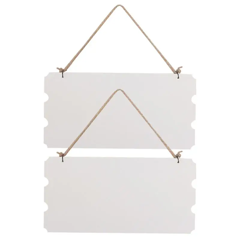 Placa de madera sin terminar, letreros colgantes DIY, decoración de placa en blanco para tienda y hogar, 2 uds.