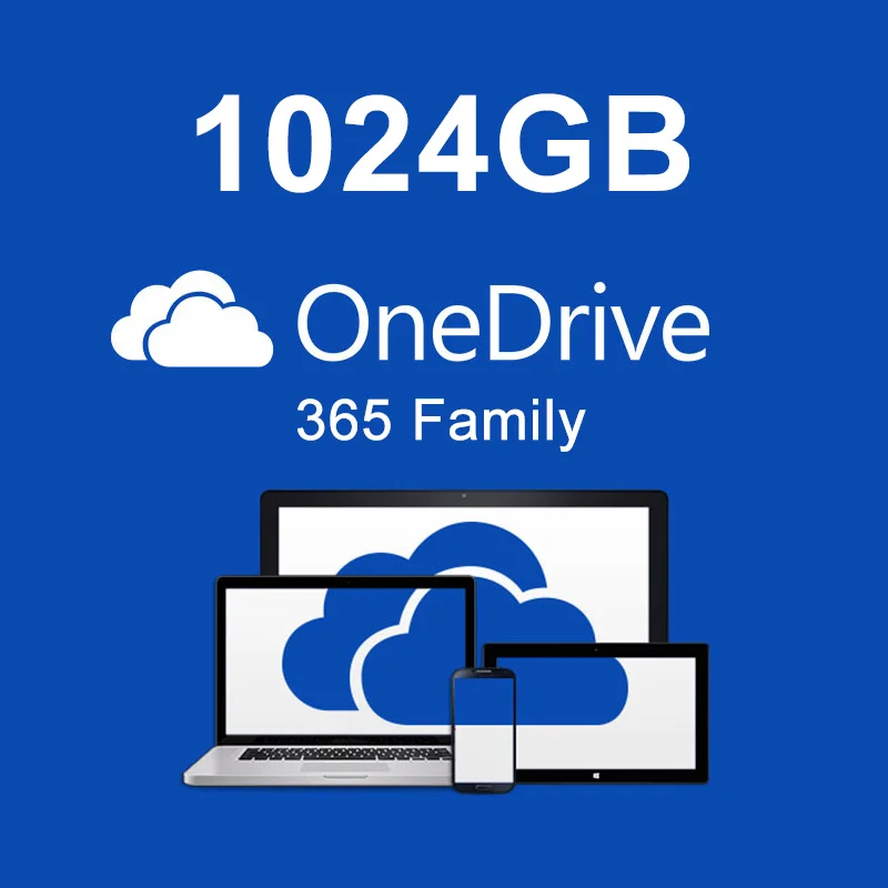

1TB OneDrive cloud storage Personal account upgrade 12 months subscription 1 person + 365 Premium people applications