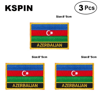 

Azerbaijan Rectangular Shape Flag patches embroidered flag patches national flag patches for clothing DIY Decoration