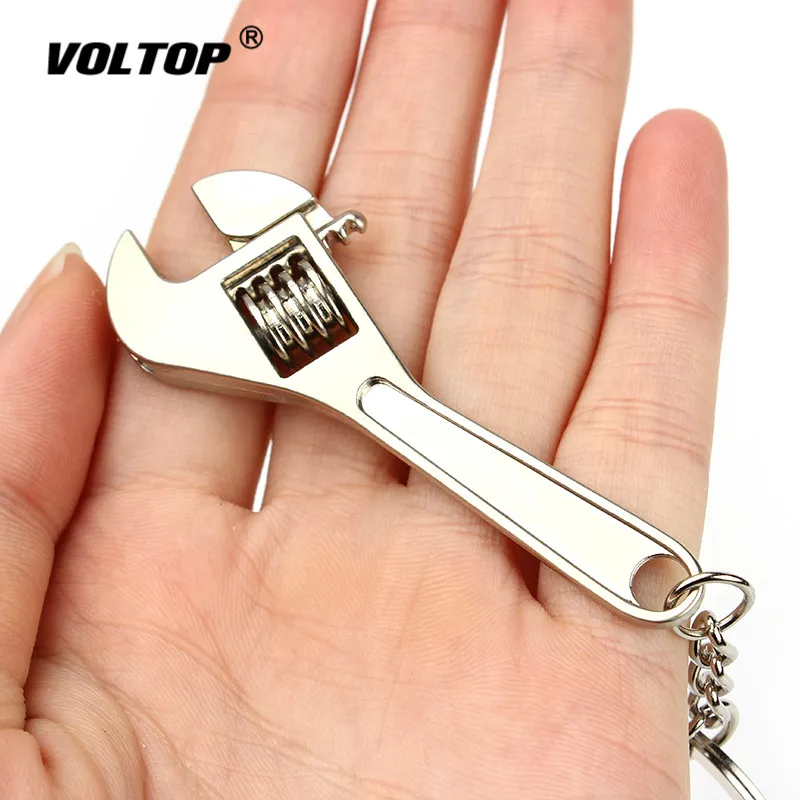 

Wrench Keychain Stainless Steel Car Key Ring High-grade Simulation Spanner Key Chain keyring Keyfob Tools Novelty