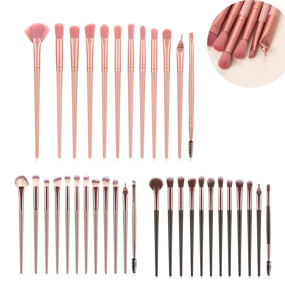 Makeup-Brushes-Set Eyelash Blending-Eyeliner Eye-Shadow Brushfor 12pcs/Lot New