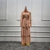 Robe longue en mousseline de soie pour femmes musulmanes, Abaya ouverte, Dubaï, Turquie, Islam, Arabe, Robe musulmane, Caftan marocain