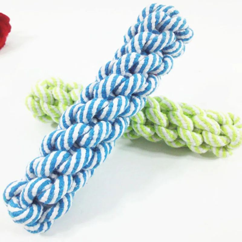Dog Toys Funny Cotton Rope Braided Bone Dog Chew Toy Pet Toys Dog
